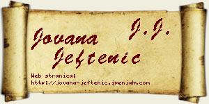 Jovana Jeftenić vizit kartica